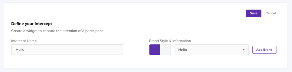 Survey brand styling