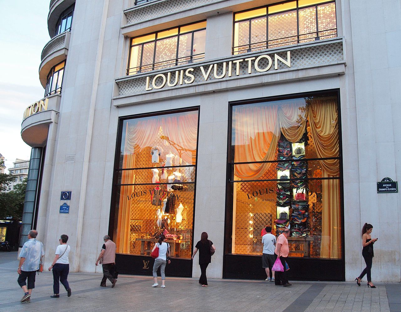 ouis Vuitton store in Paris, France.