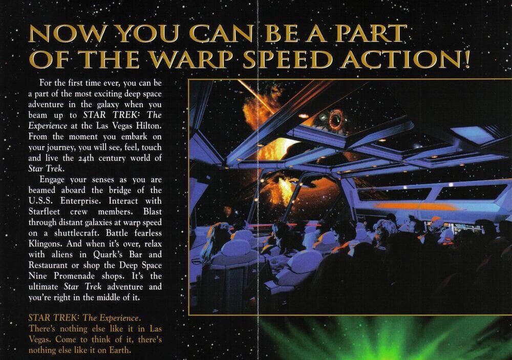 Star Trek: The Experience Brochure 1990s.