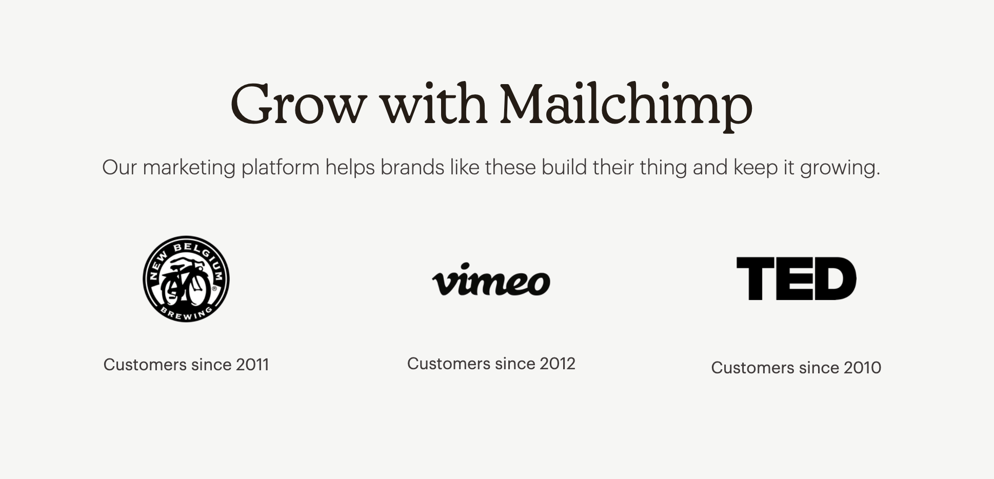 Mailchimp's client list.