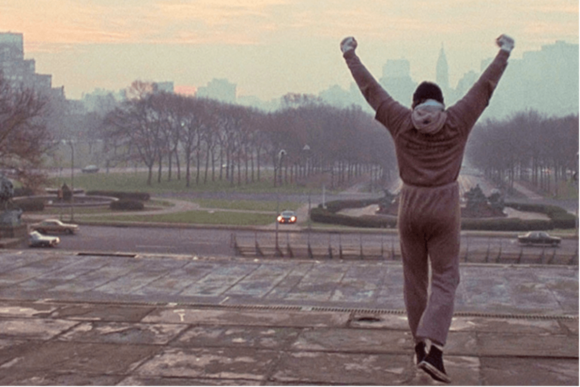 Rocky Balboa makes it to the top