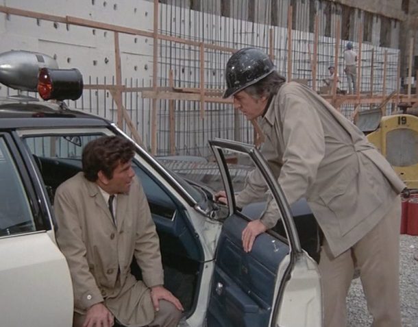 Columbo about to get a car door in his face.