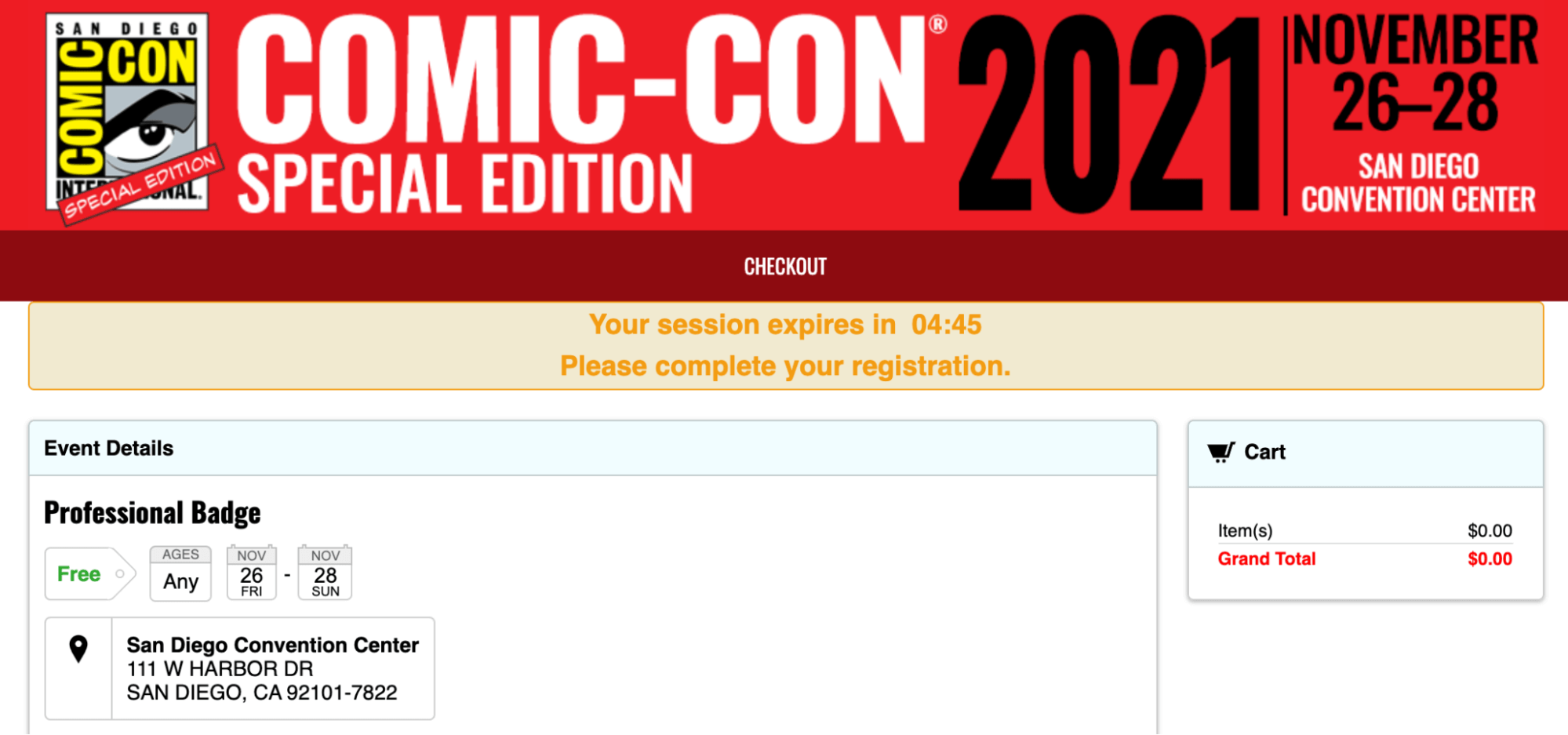 San Diego Comic Con limited ticket sales.