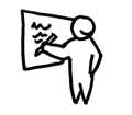 An illustration of a scribe in a brainstorm.