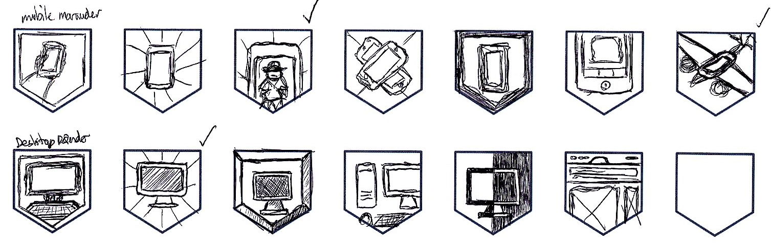 Close to the final Enroll badge designs.