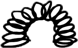 sketch of flexible slinky spring