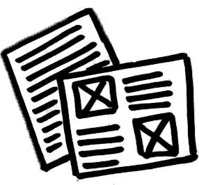 sketch of newspaper
