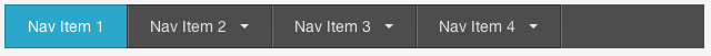 Navigation bar for a website or web application.