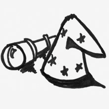 A conceptual image of a wizard hat.