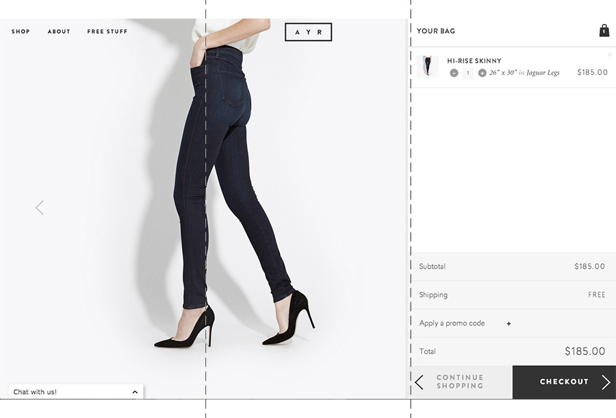 rules of thirds shopping cart design