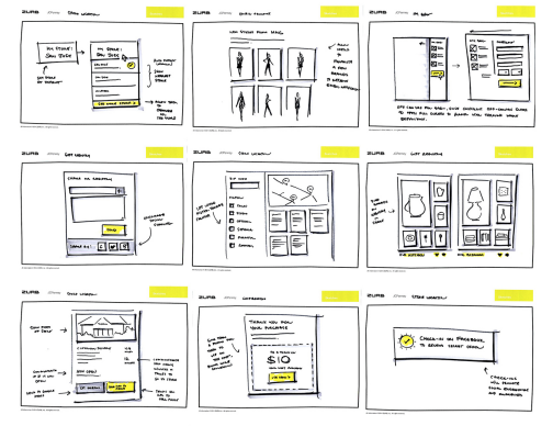 Various opportunities explored through sketching.