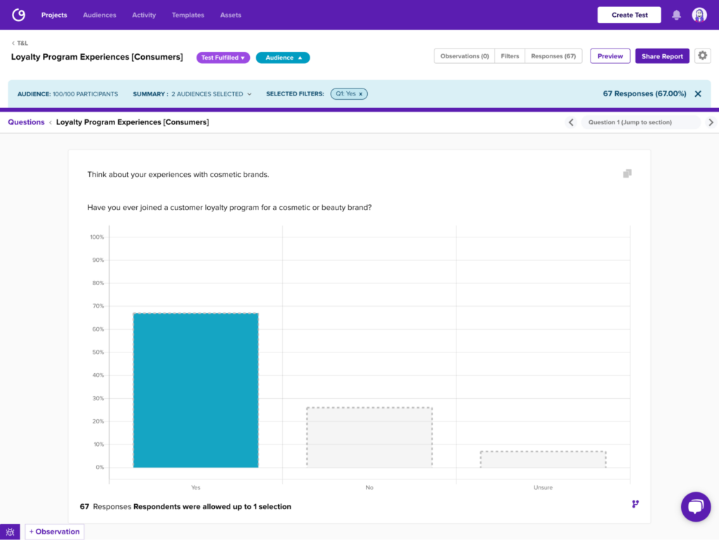 Filtering enables us to ask which rewards users find most motivating and why.