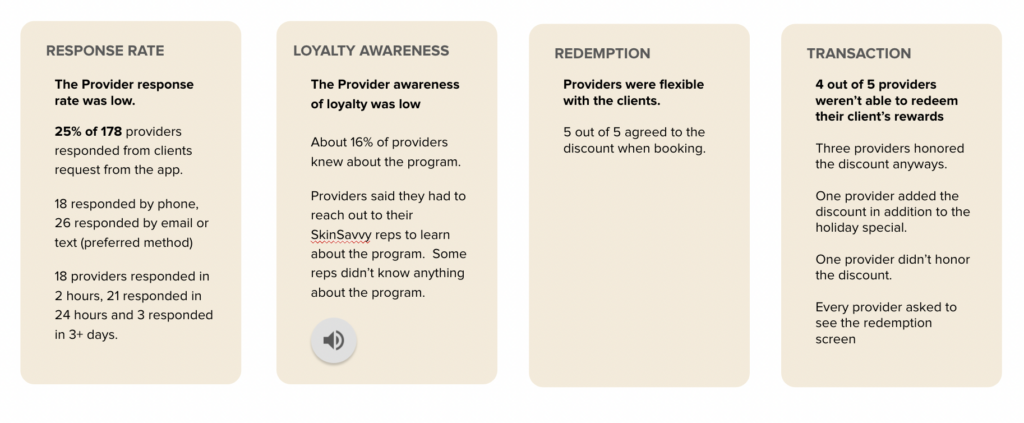 Understand experiences with feedback.