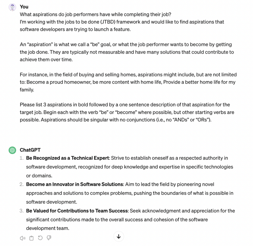 Technical expert as a JTBD.